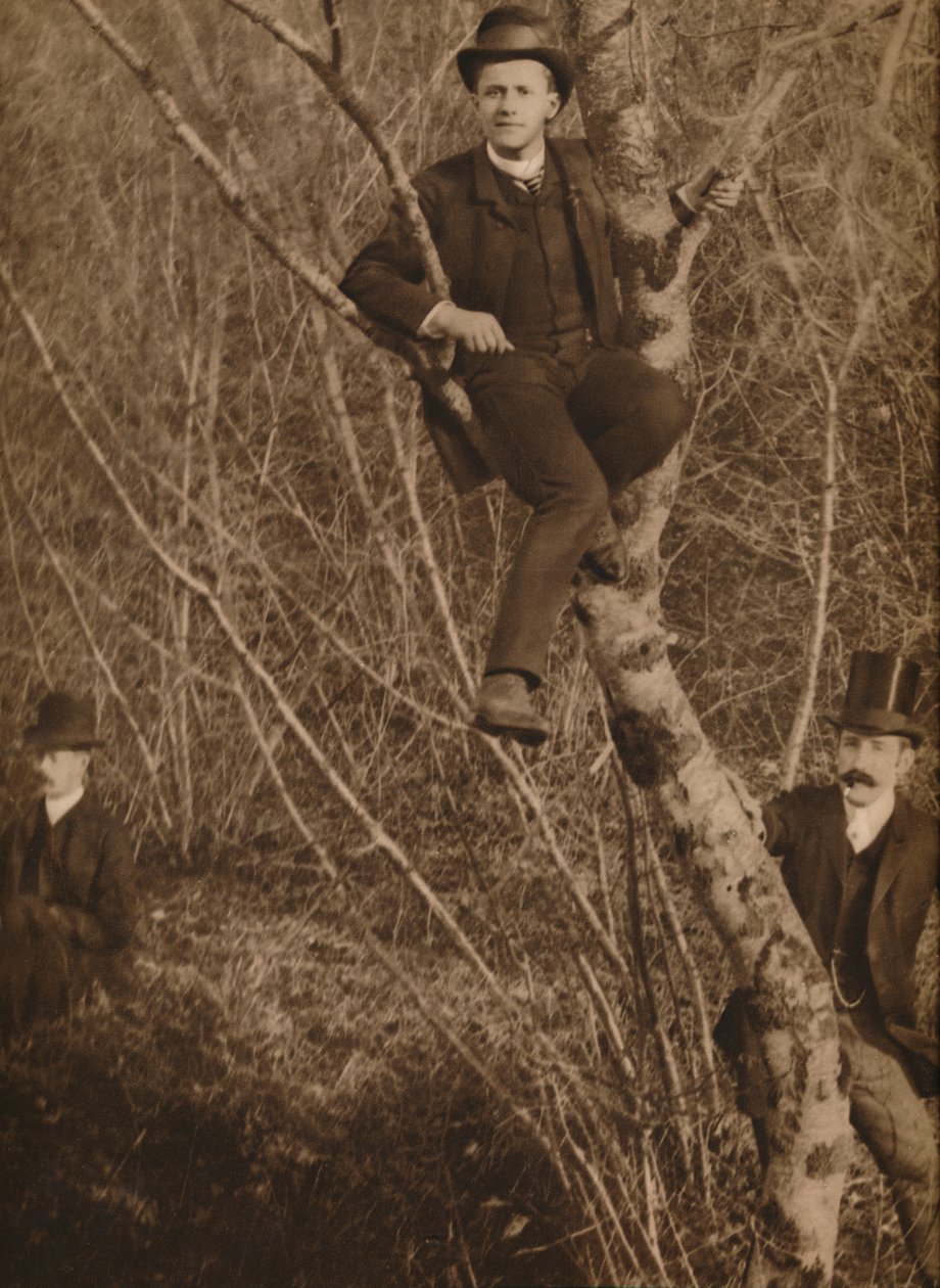Homme assis dans un arbre - Louis Guichard