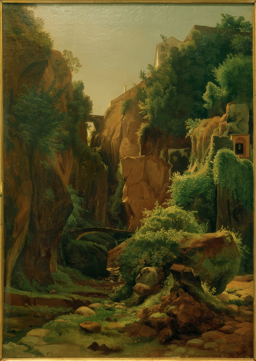 Gorge rocheuse près de Sorrente - Louis Gurlitt