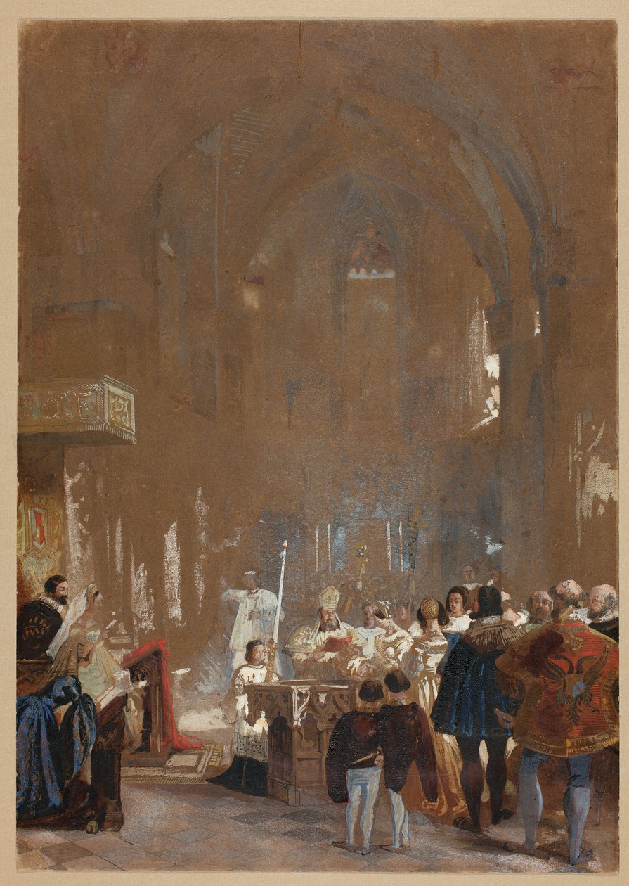 Cérémonie dans une cathédrale - Louis Haghe