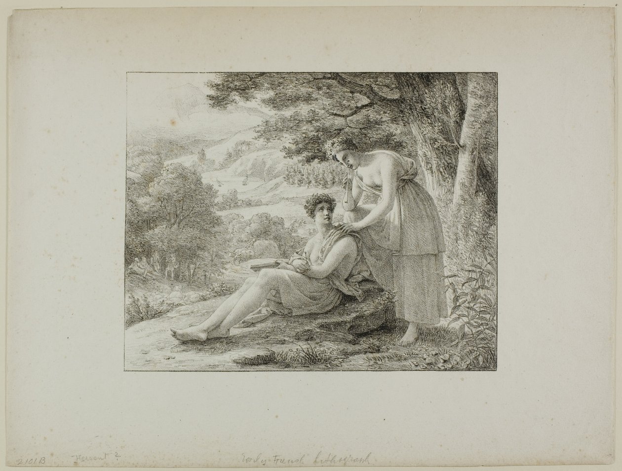 Deux figures dans un paysage - Louis Hersent