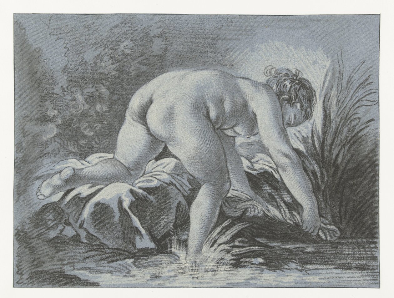 Femme faisant la lessive - Louis Marin Bonnet