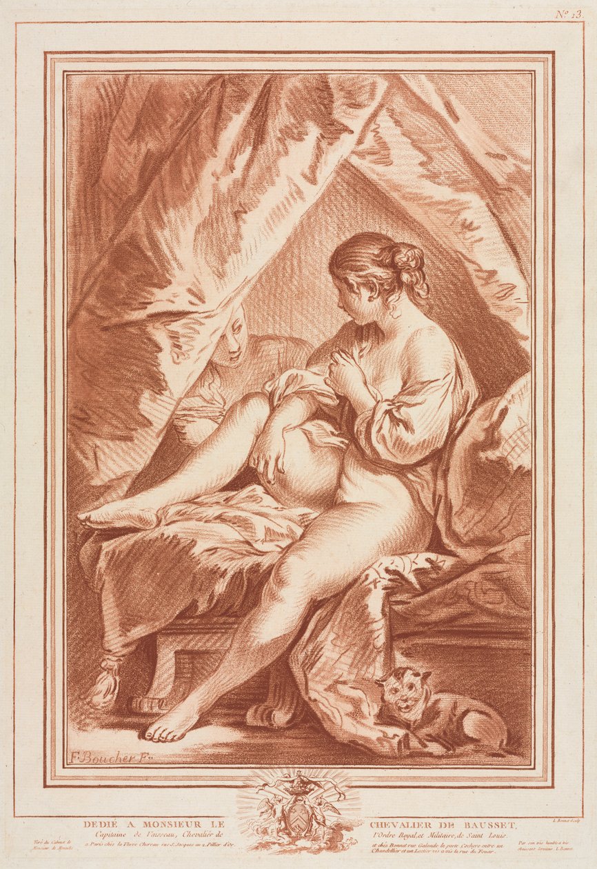 Jeune femme assise sur un lit - Louis Marin Bonnet