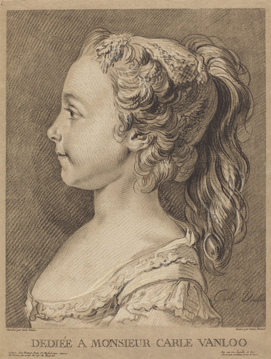 Marie-Rosalie Vanloo - Louis Marin Bonnet after Carle Van Loo