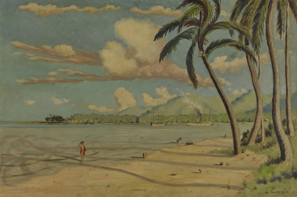 Plage à Apia, Samoa - Louis Michel Eilshemius