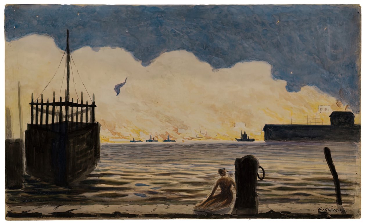 Fille sur une jetée, vers 1900 - Louis Michel Eilshemius