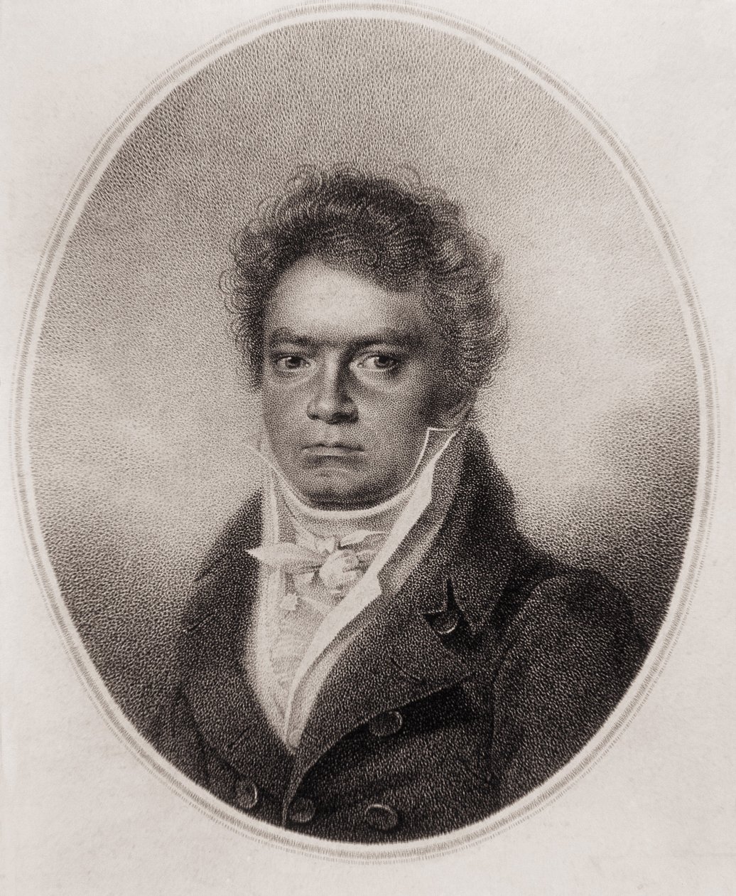 Beethoven, Ludwig, van. Compositeur allemand (gravure) - Louis Rene Letronne