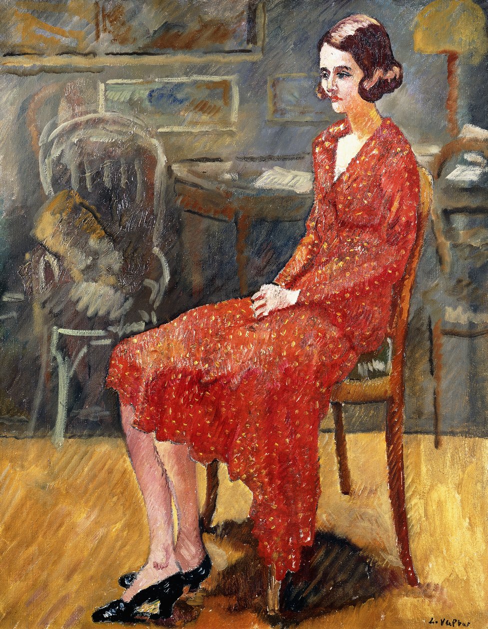 Mlle Suzanne, assise - Louis Valtat