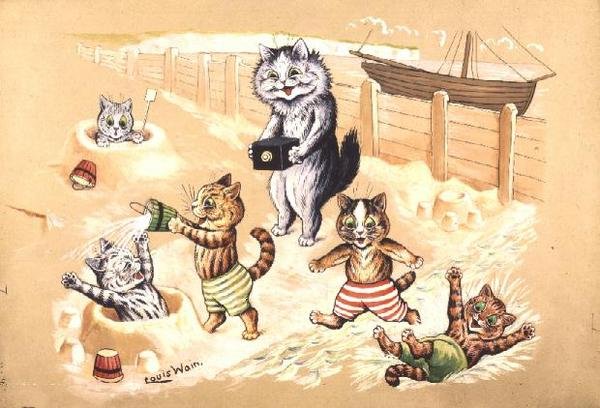 Joies de la plage - Louis Wain