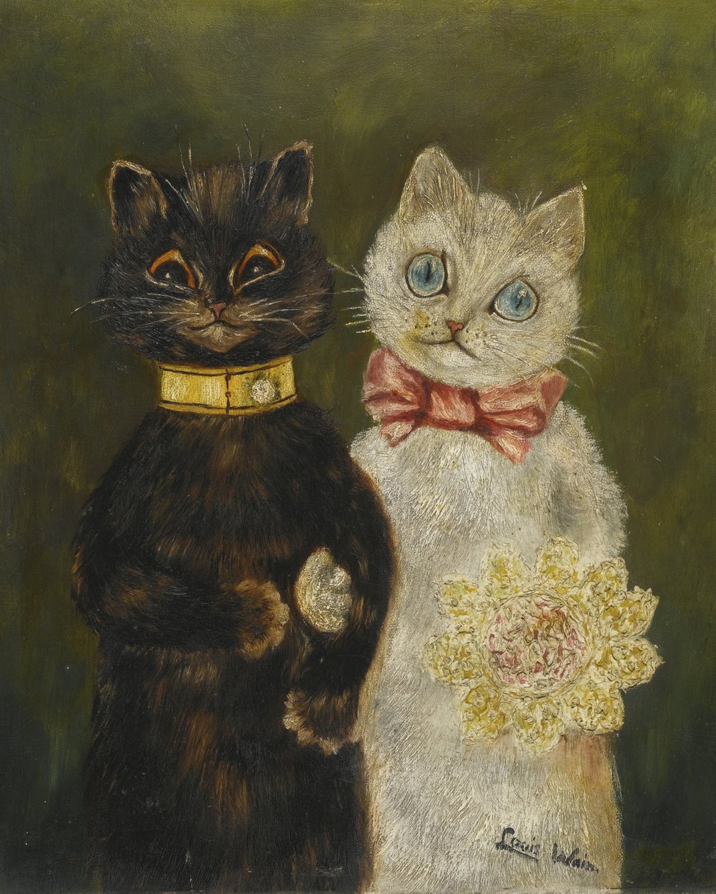 La mariée et le marié - Louis Wain