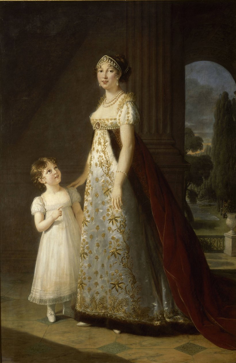 Marie-Annuciade-Caroline Bonaparte, reine de Naples, avec sa fille Laetitia-Joséphine Murat - Louise Élisabeth Vigée  Le Brun