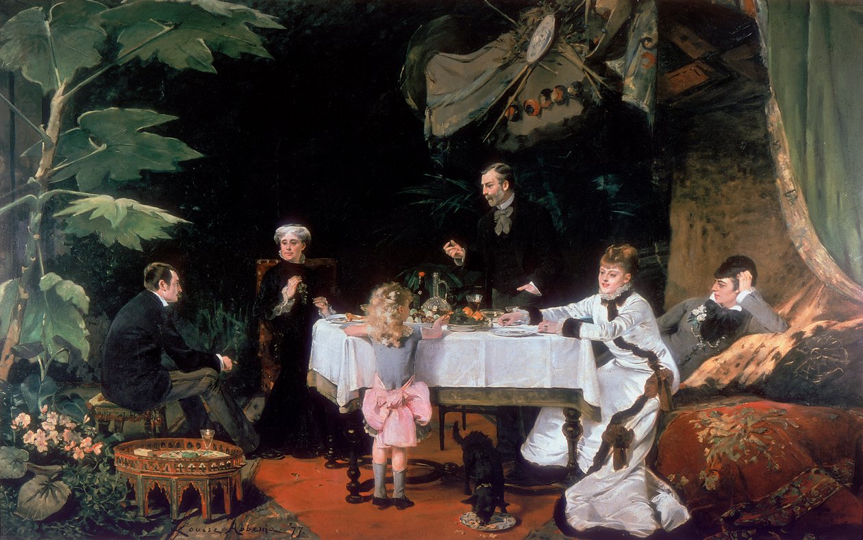 Le Déjeuner dans la serre, 1877 - Louise Abbéma