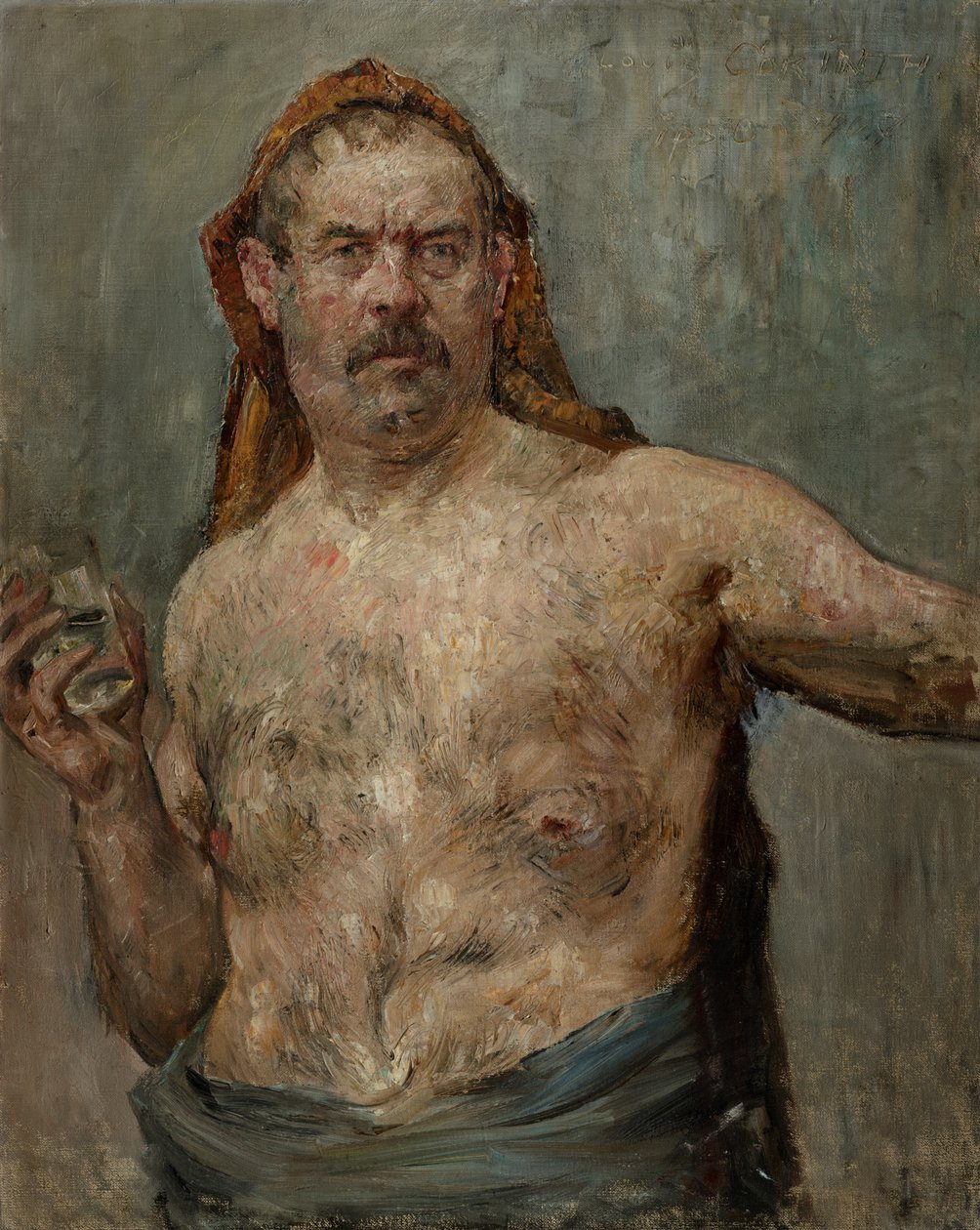 Autoportrait avec un Verre - Lovis Corinth