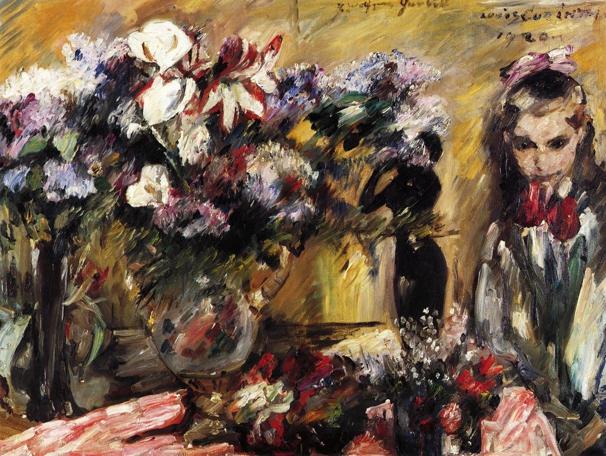 Fleurs et fille Wilhelmine - Lovis Corinth