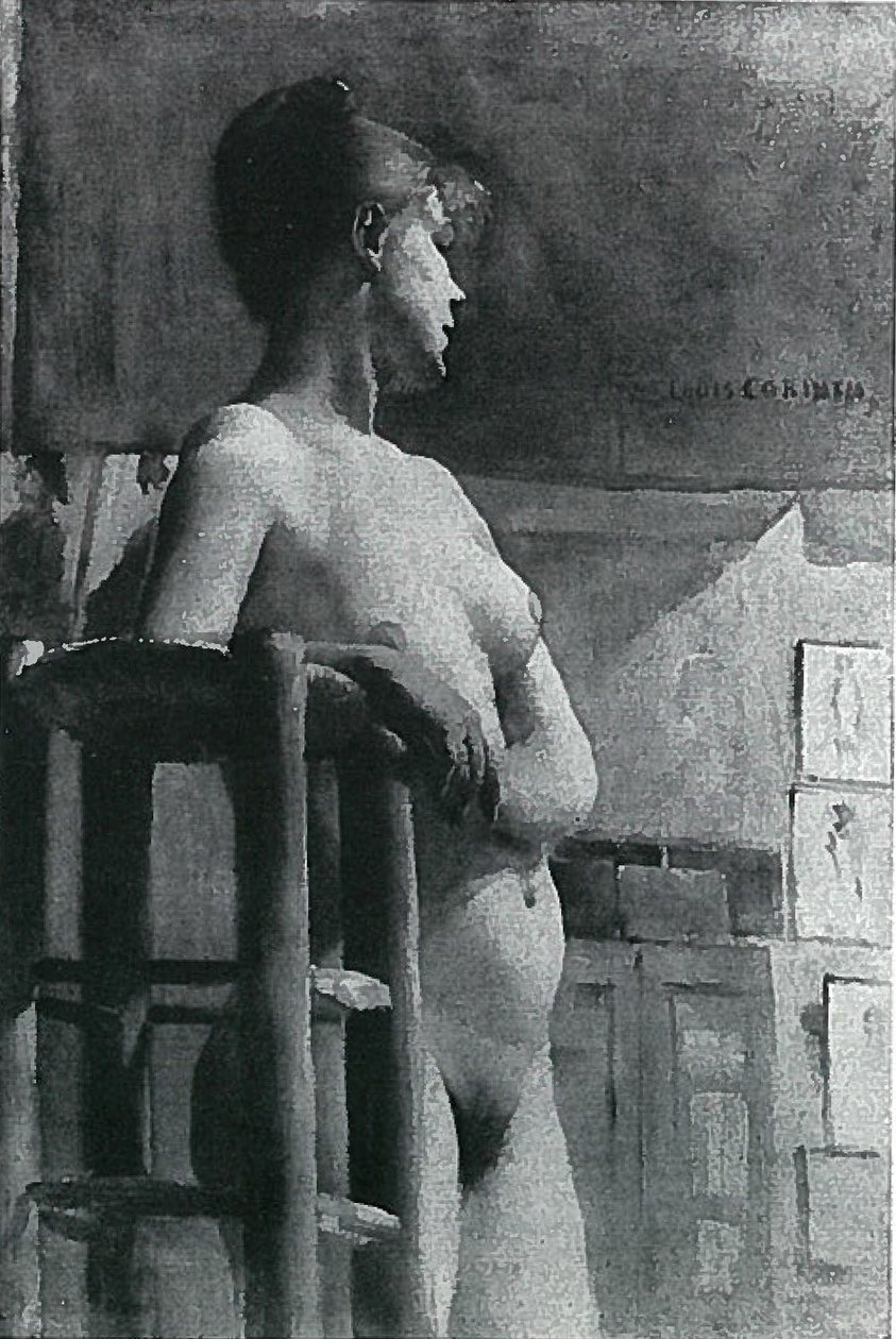 Nu féminin avec tabouret d