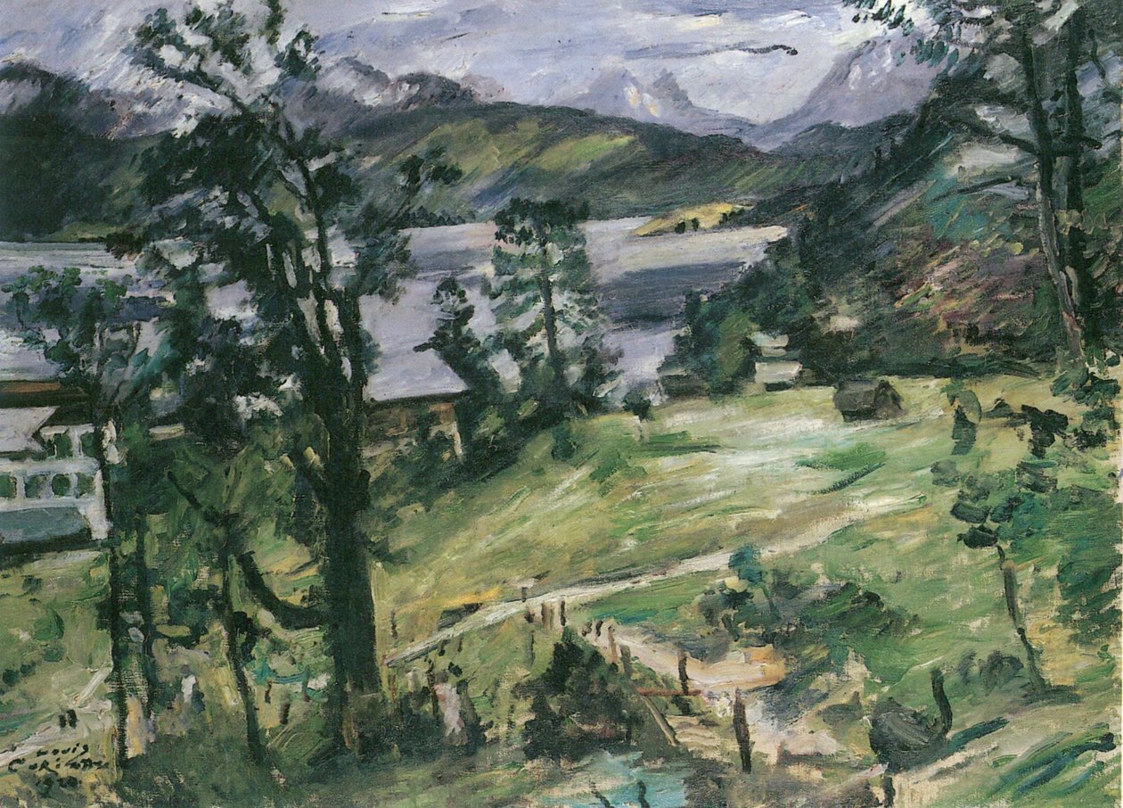 Paysage au Walchensee avec mélèze - Lovis Corinth