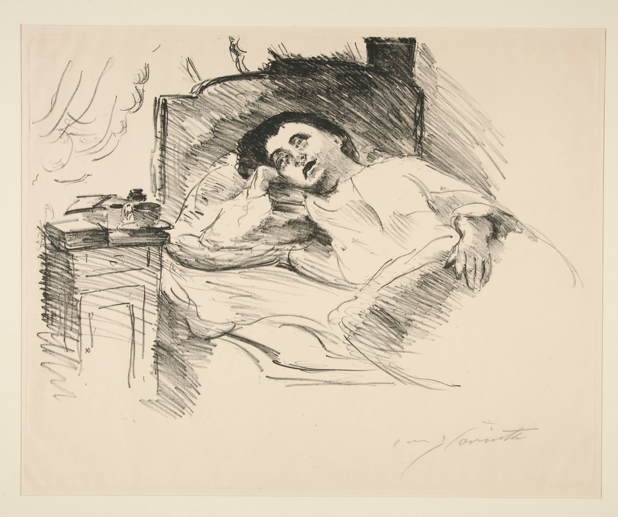 Dame reposant au lit - Lovis Corinth