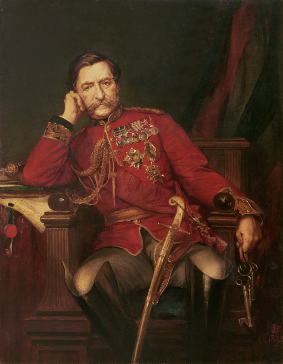 Portrait de Robert, Lord Napier de Magdala (1810-90) - Lowes Cato Dickinson