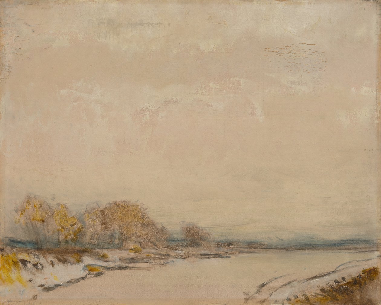 Paysage avec une rivière - Laszlo Mednyanszky