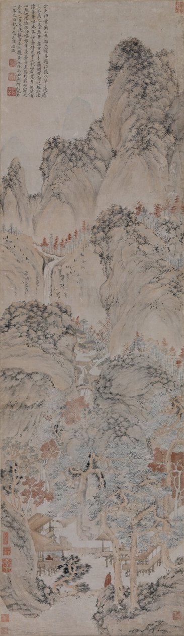 Paysage dans le style de Wang Meng - Lu Zhi