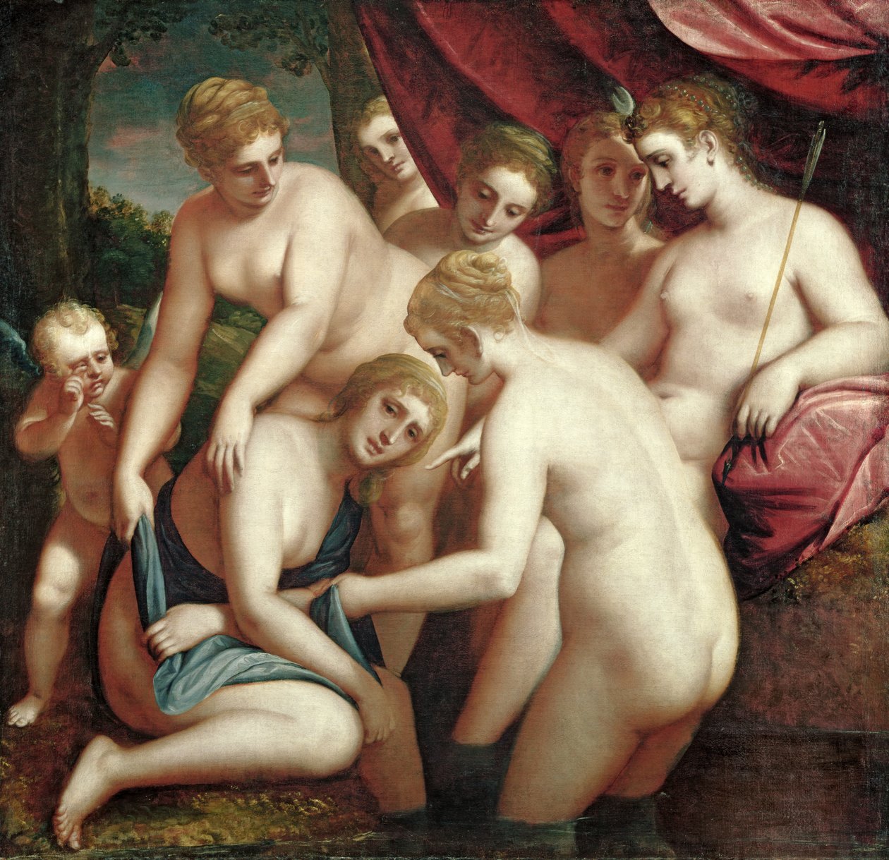 Diane découvrant la grossesse de Callisto, 1570 - Luca Cambiaso