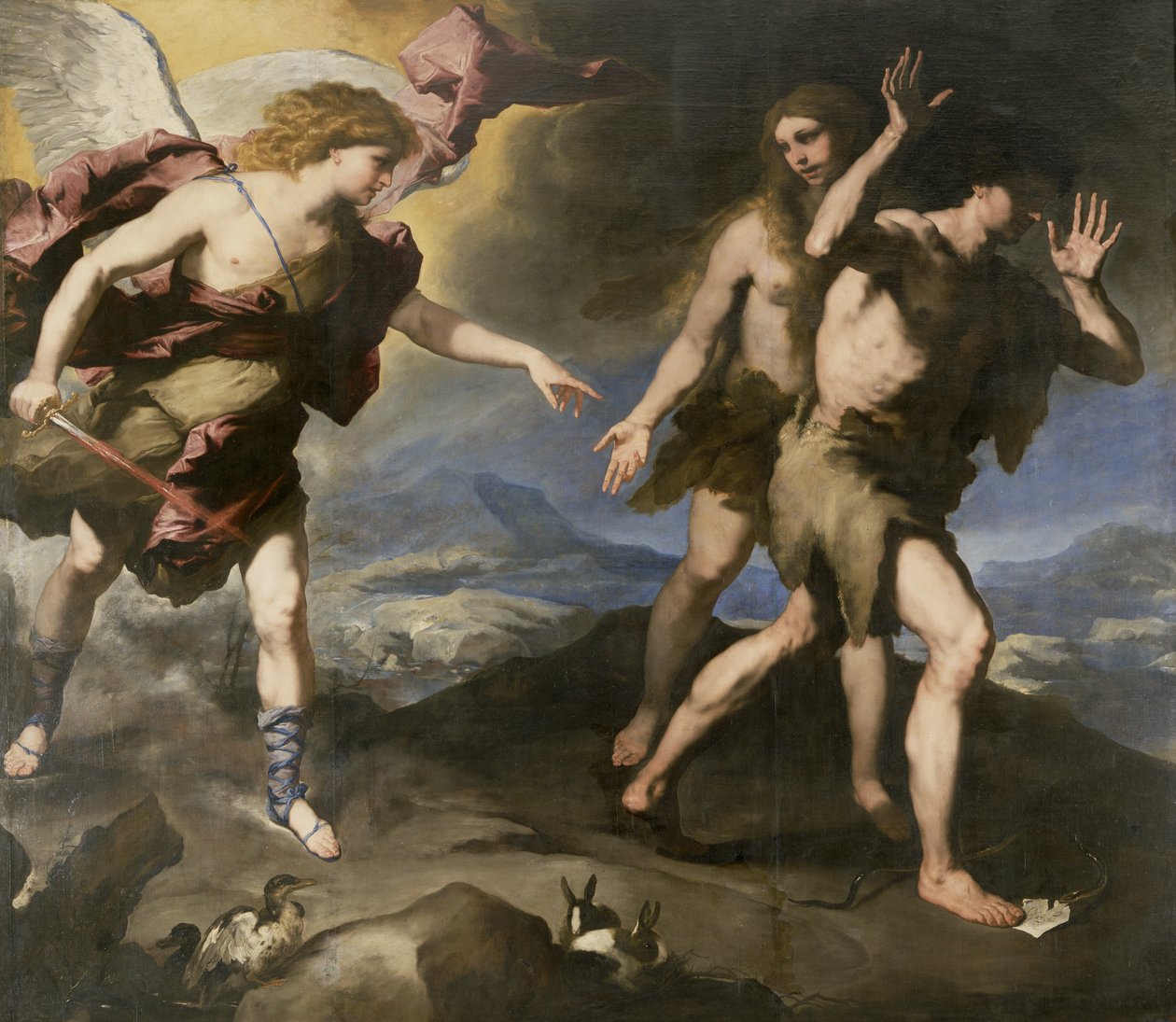 Expulsion du paradis - Luca Giordano