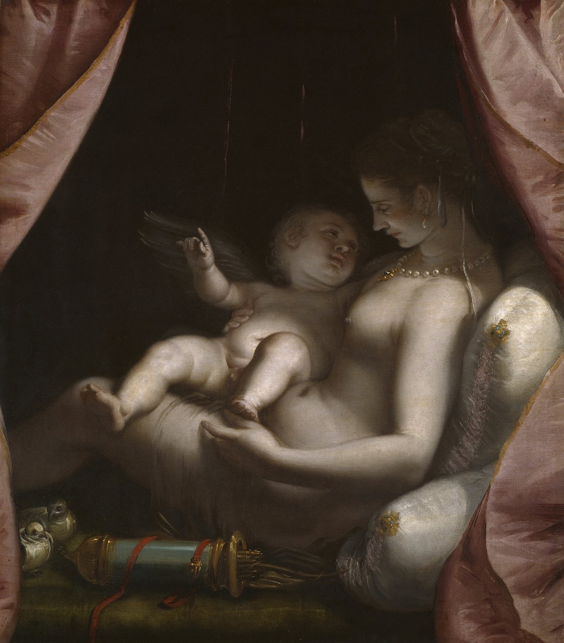 Vénus et Cupidon - Luca Cambiaso