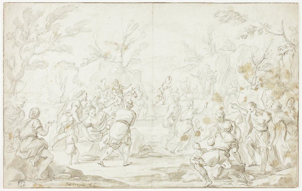Moïse frappant le rocher - Luca Giordano