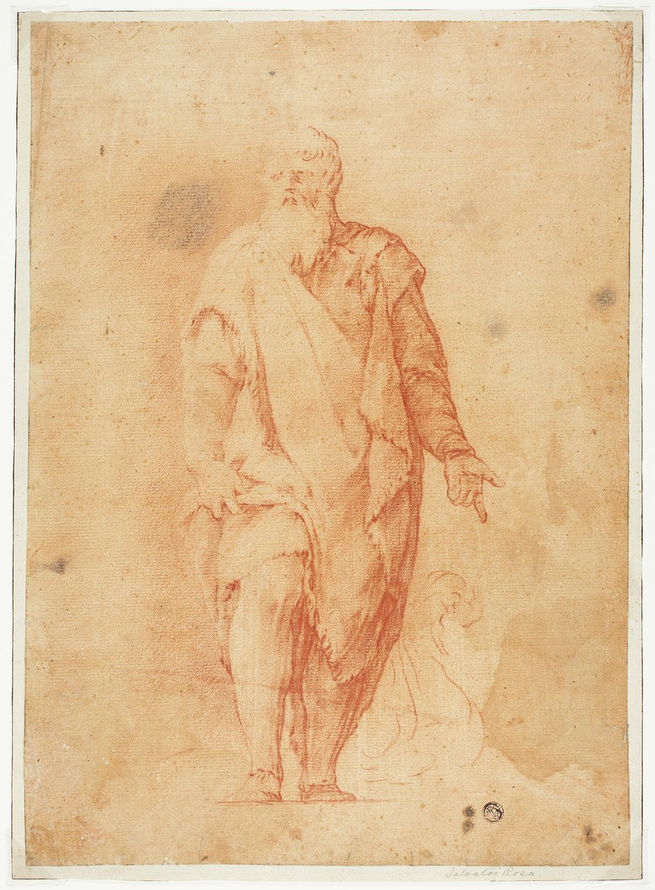Homme barbu debout - Luca Giordano