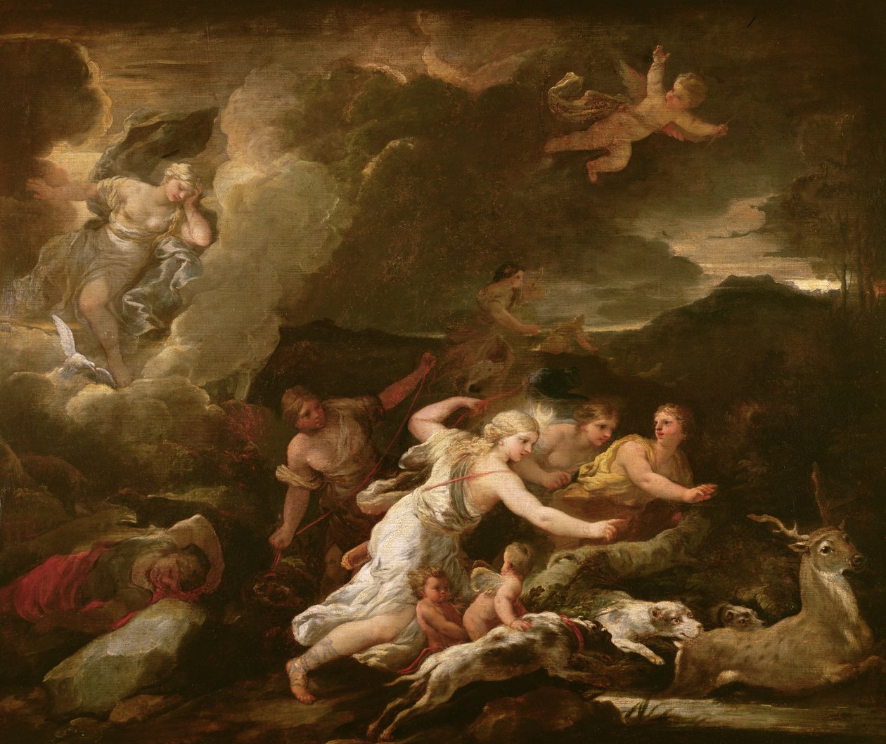 La Chasse de Diane - Luca Giordano