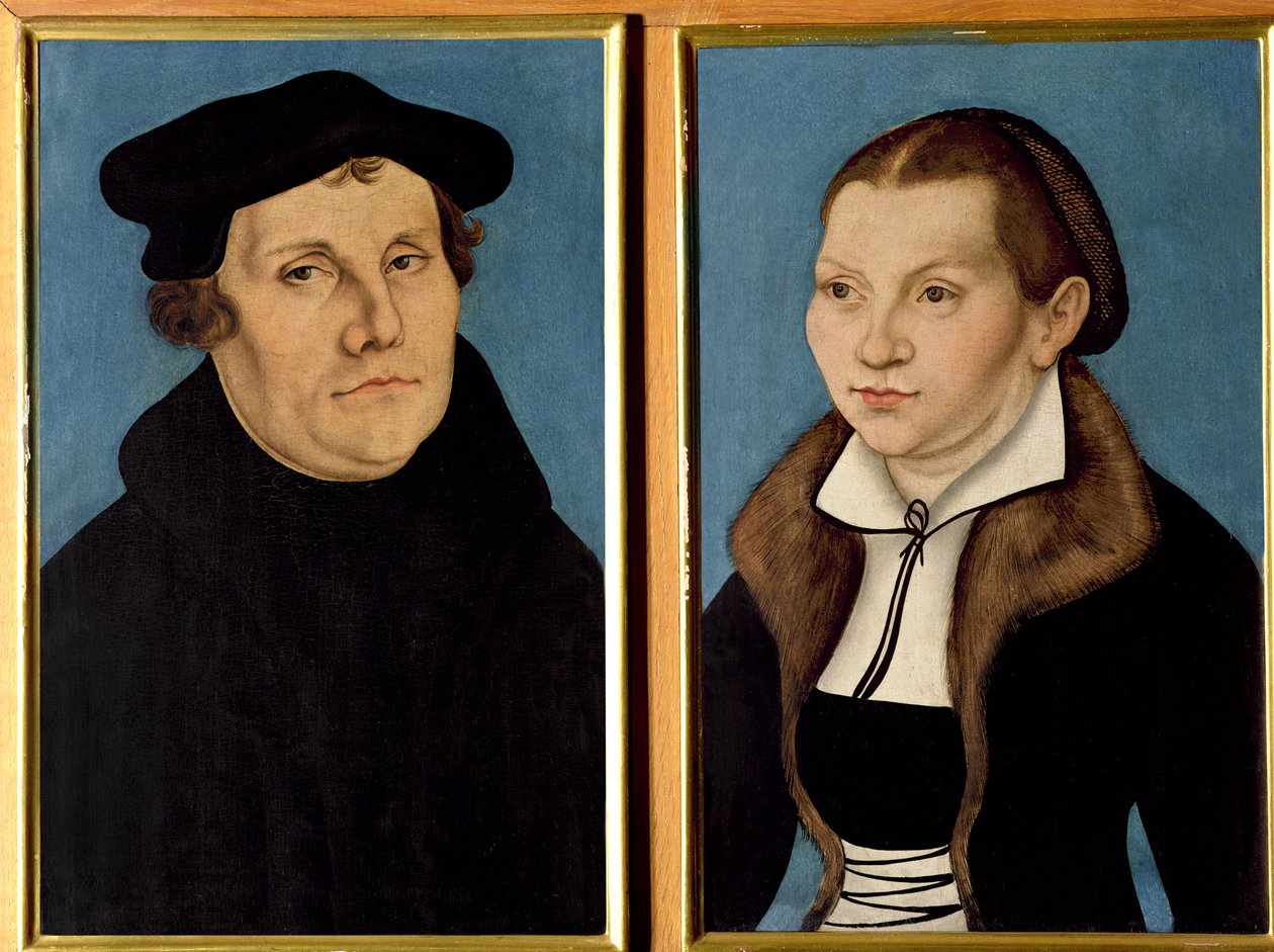 Double portrait de Martin Luther et Katherin von Bora, 1529 - Lucas Cranach the Elder