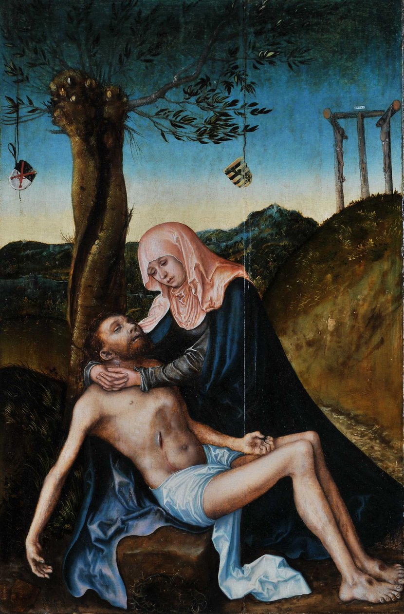 Pietà sous la Croix - Lucas Cranach the Elder