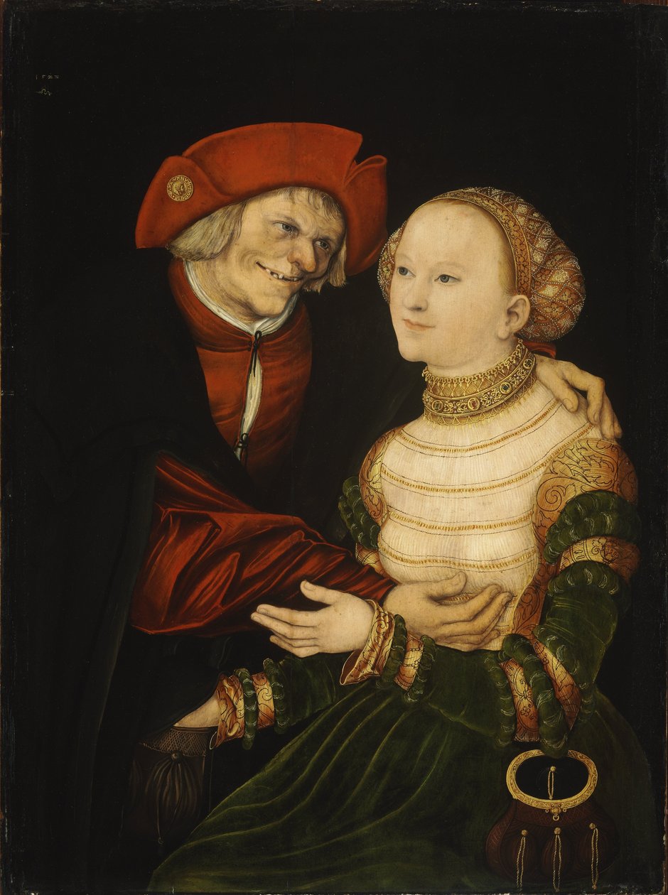 Le couple mal assorti - Lucas Cranach the Elder