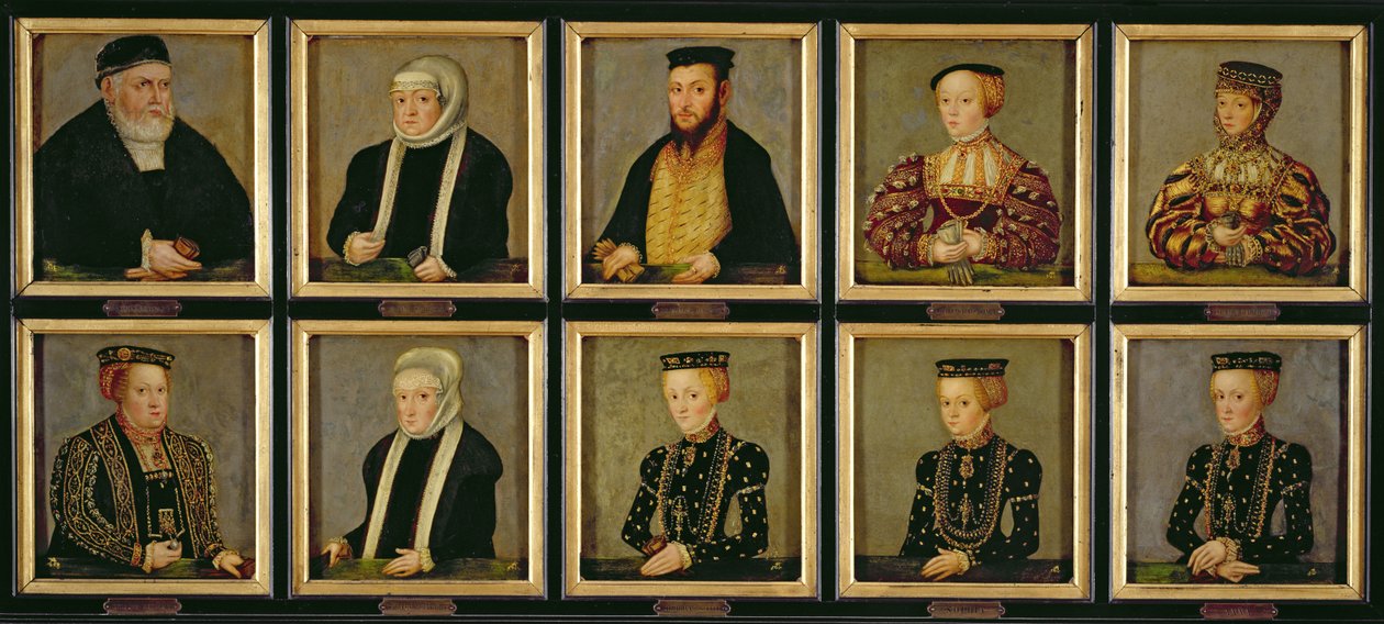 Portraits des membres de la dynastie Jagellon, c.1565 - Lucas Cranach the Younger