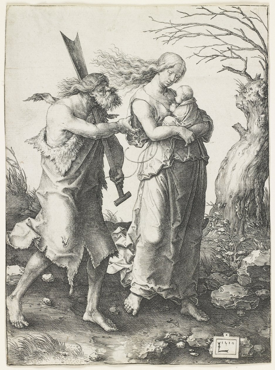 Adam et Ève après leur expulsion du paradis, 1510 - Lucas van Leyden