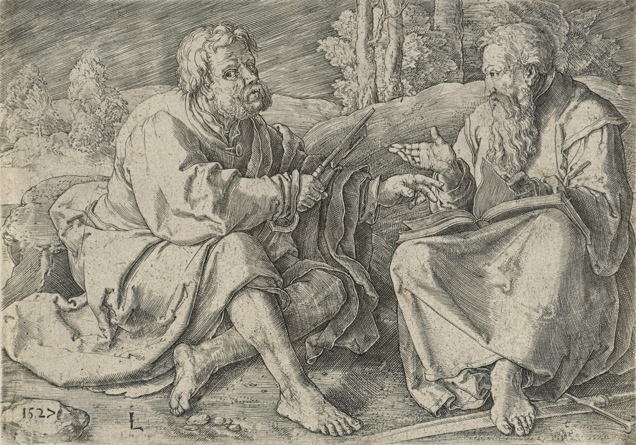 Saint Pierre et Saint Paul dans un paysage, c.1527 - Lucas van Leyden