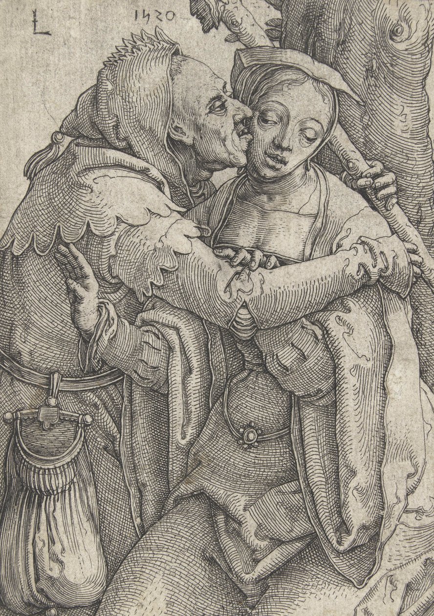 Le bouffon et la jeune femme, 1520 - Lucas van Leyden