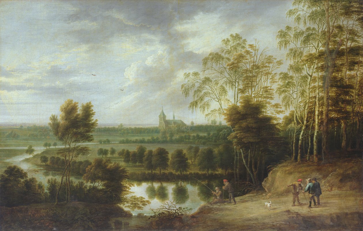 Paysage avec pêcheur - Lucas van Uden