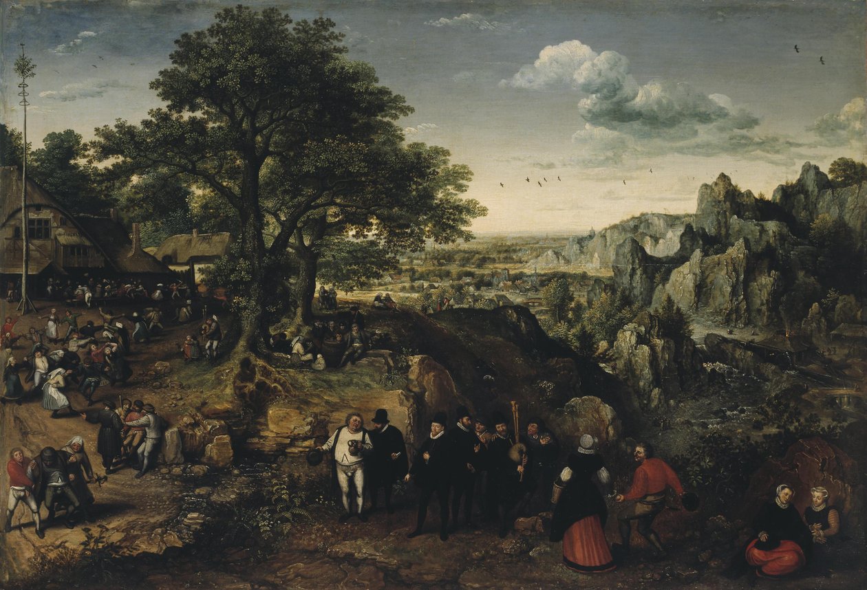Paysage avec une fête rurale - Lucas van Valckenborch