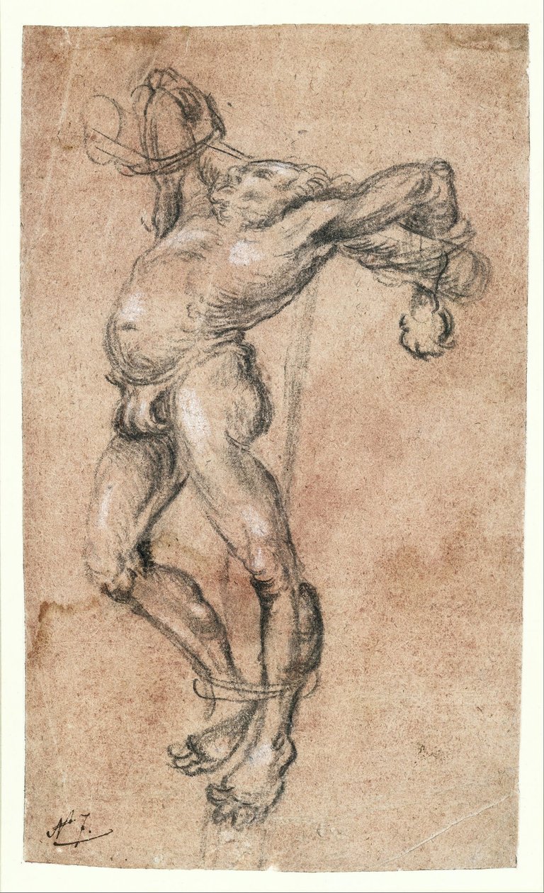 Voleur sur la croix, face à gauche - Lucas Cranach the Elder