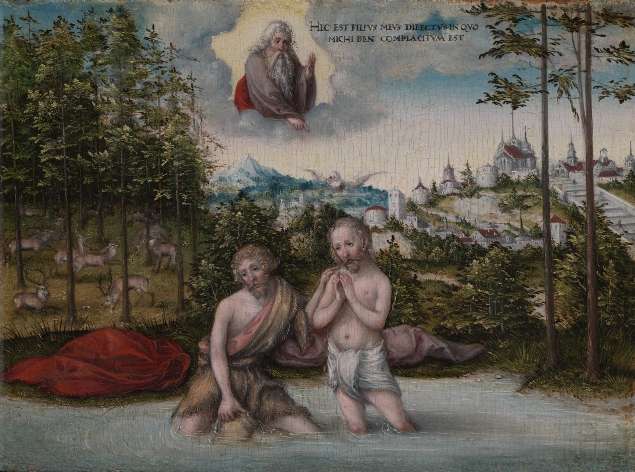 Le baptême du Christ - Lucas Cranach