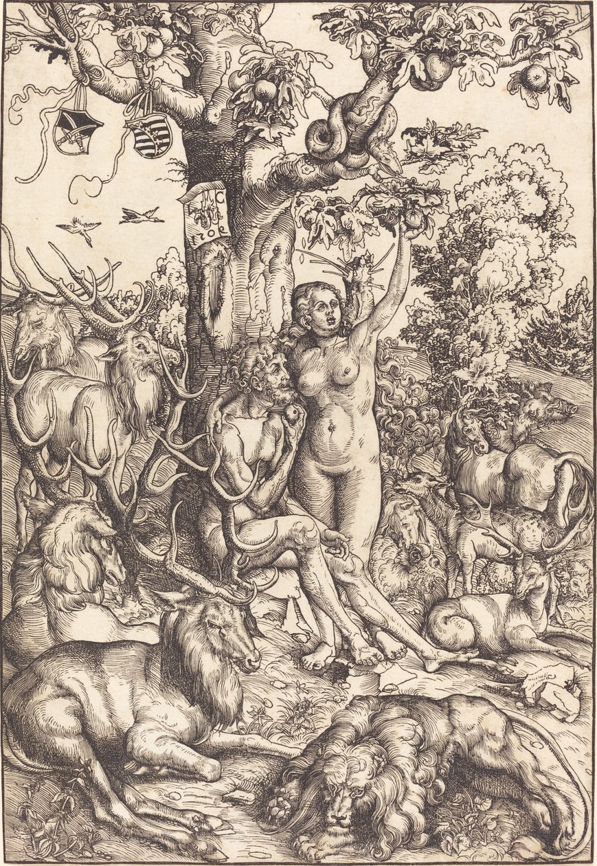 Adam et Ève au paradis - Lucas Cranach the Elder