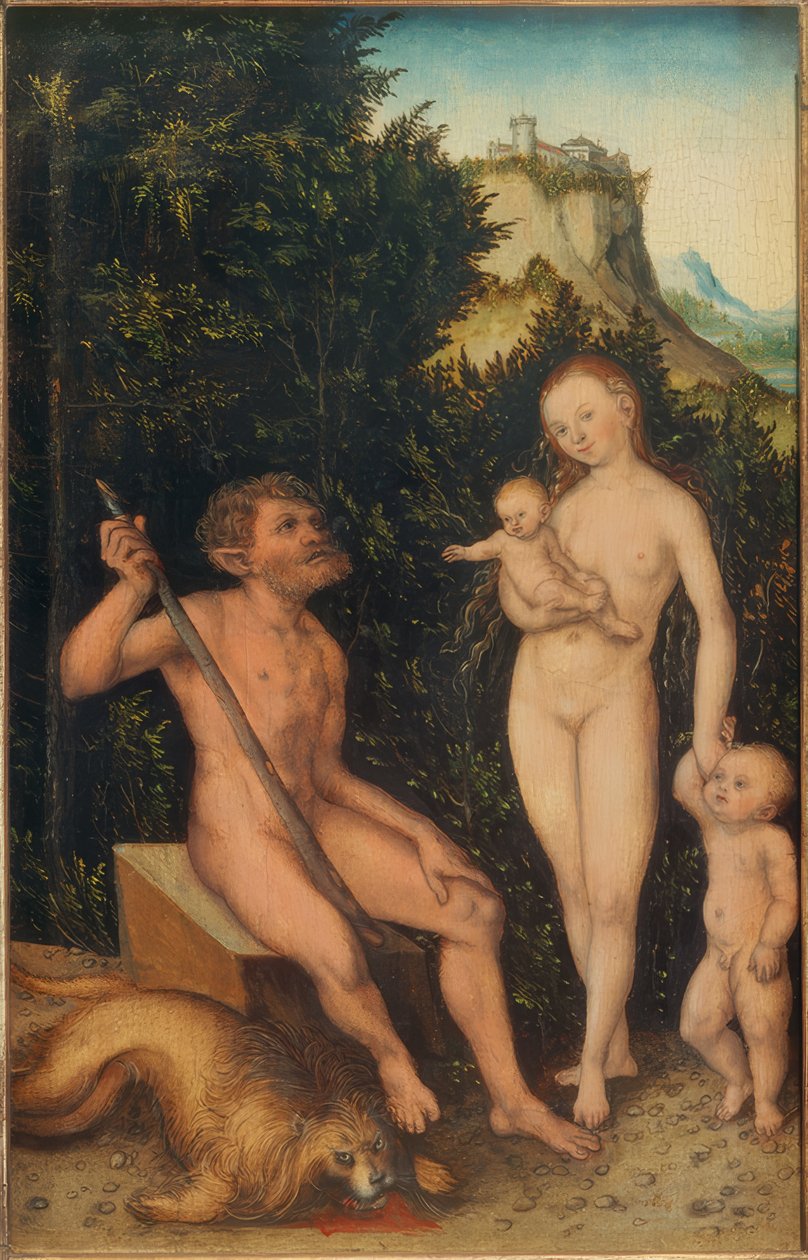 Famille des hommes naturels - Lucas Cranach the Elder