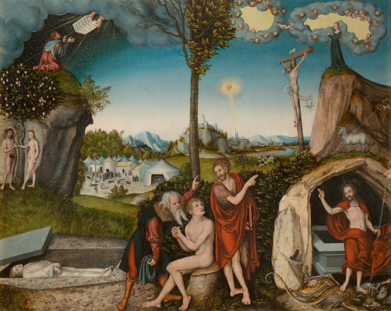 La loi et la grâce - Lucas Cranach the Elder