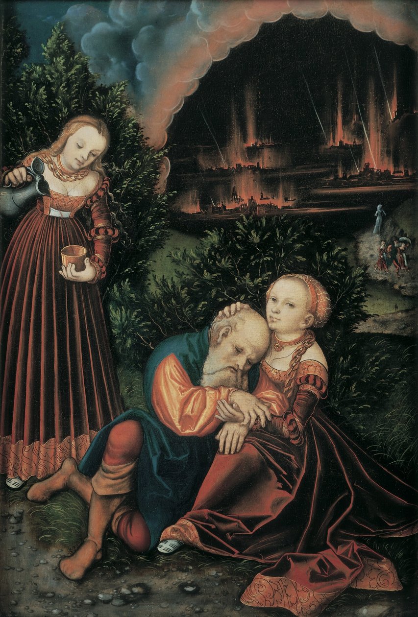 Lot et ses filles - Lucas Cranach the Elder