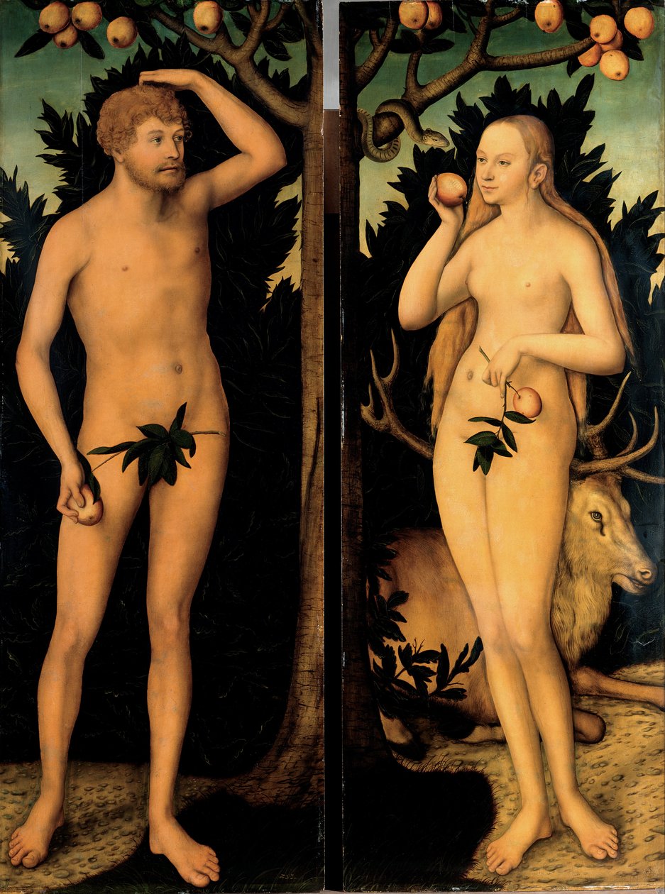 Adam et Eve - Lucas Cranach the Younger