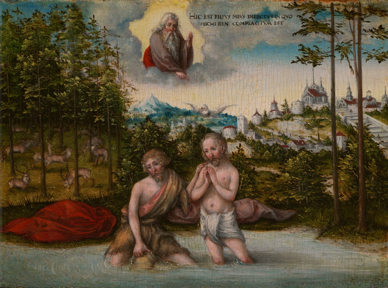 Le baptême du Christ - Lucas Cranach the Younger
