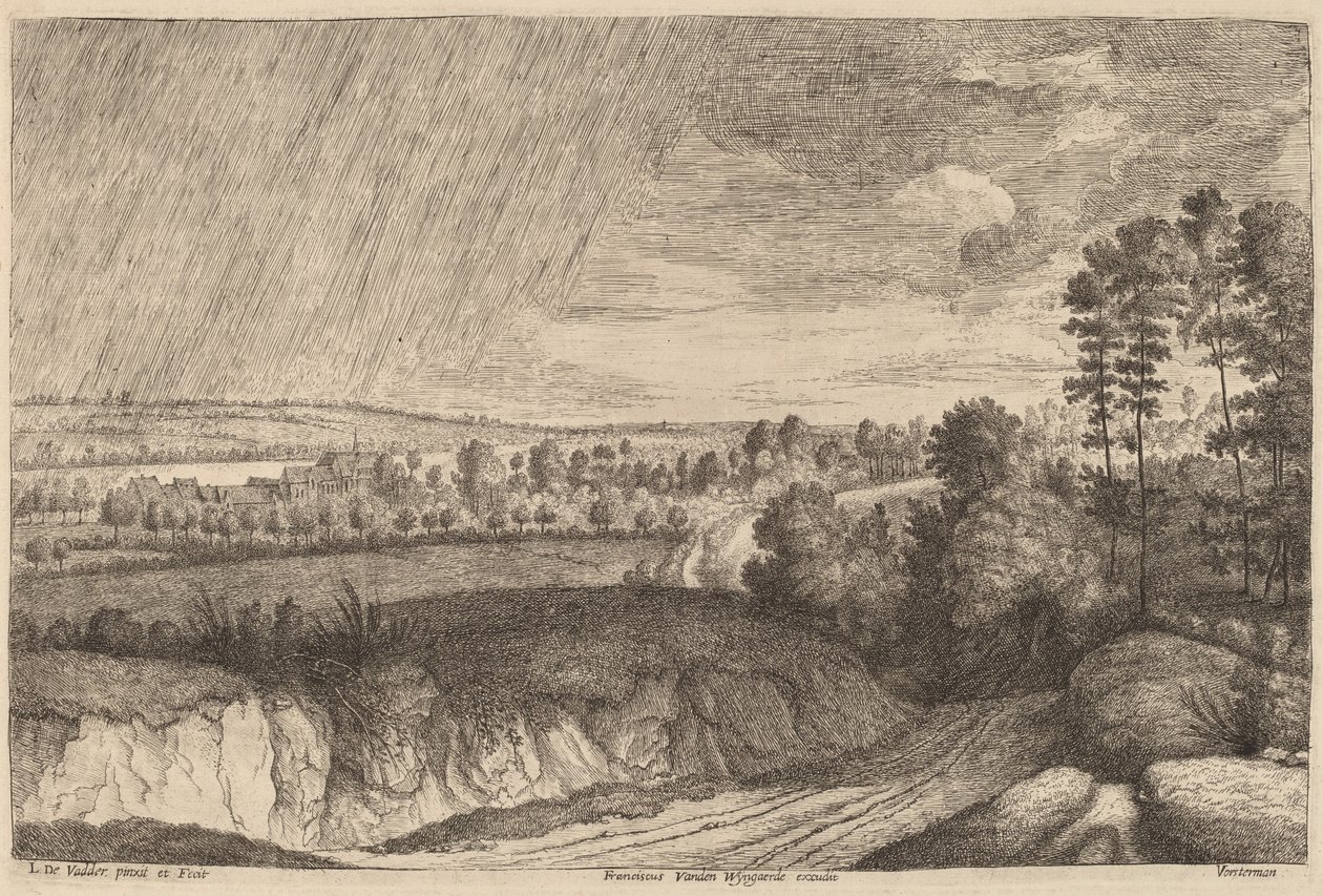 Paysage pluvieux - Lucas Emil Vosterman, after Lodewijk de Vadder