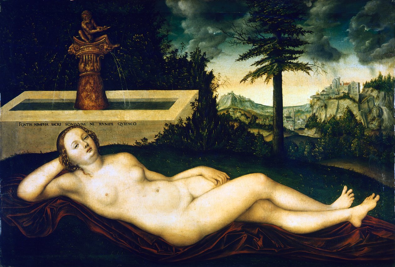 Nymphe à la fontaine - Lucas the Elder Cranach