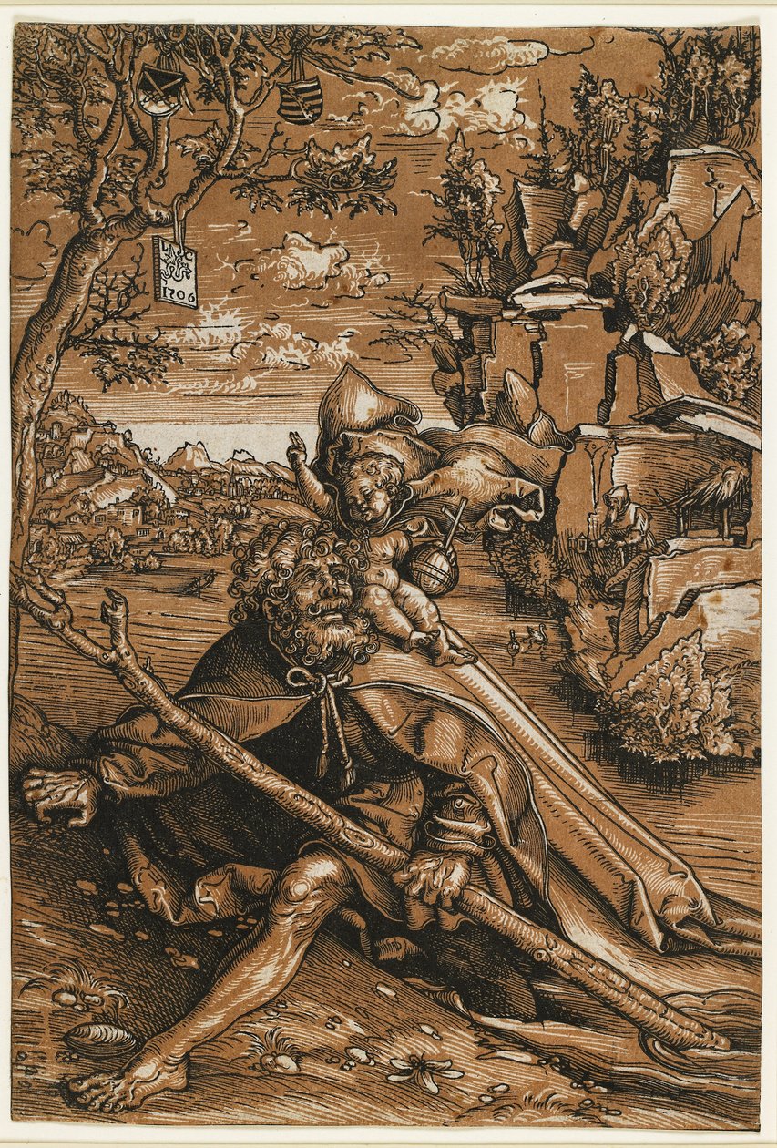 Saint Christophe, vers 1509 - Lucas the Elder Cranach