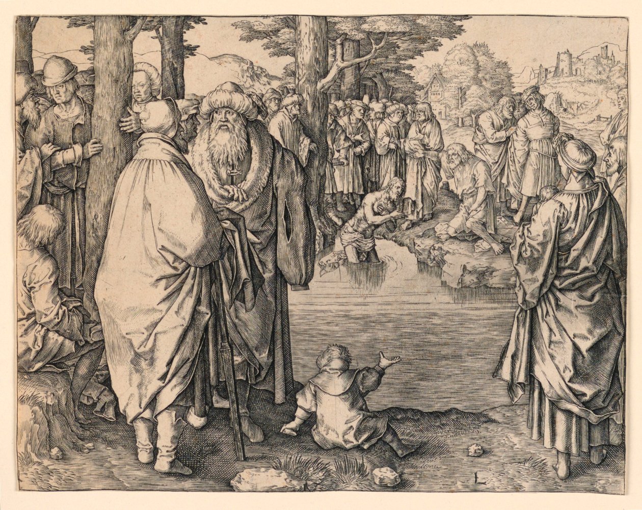 Baptême du Christ - Lucas van Leyden